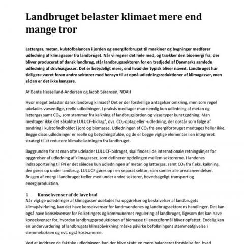 Landbruget belaster klimaet mere end mange tror